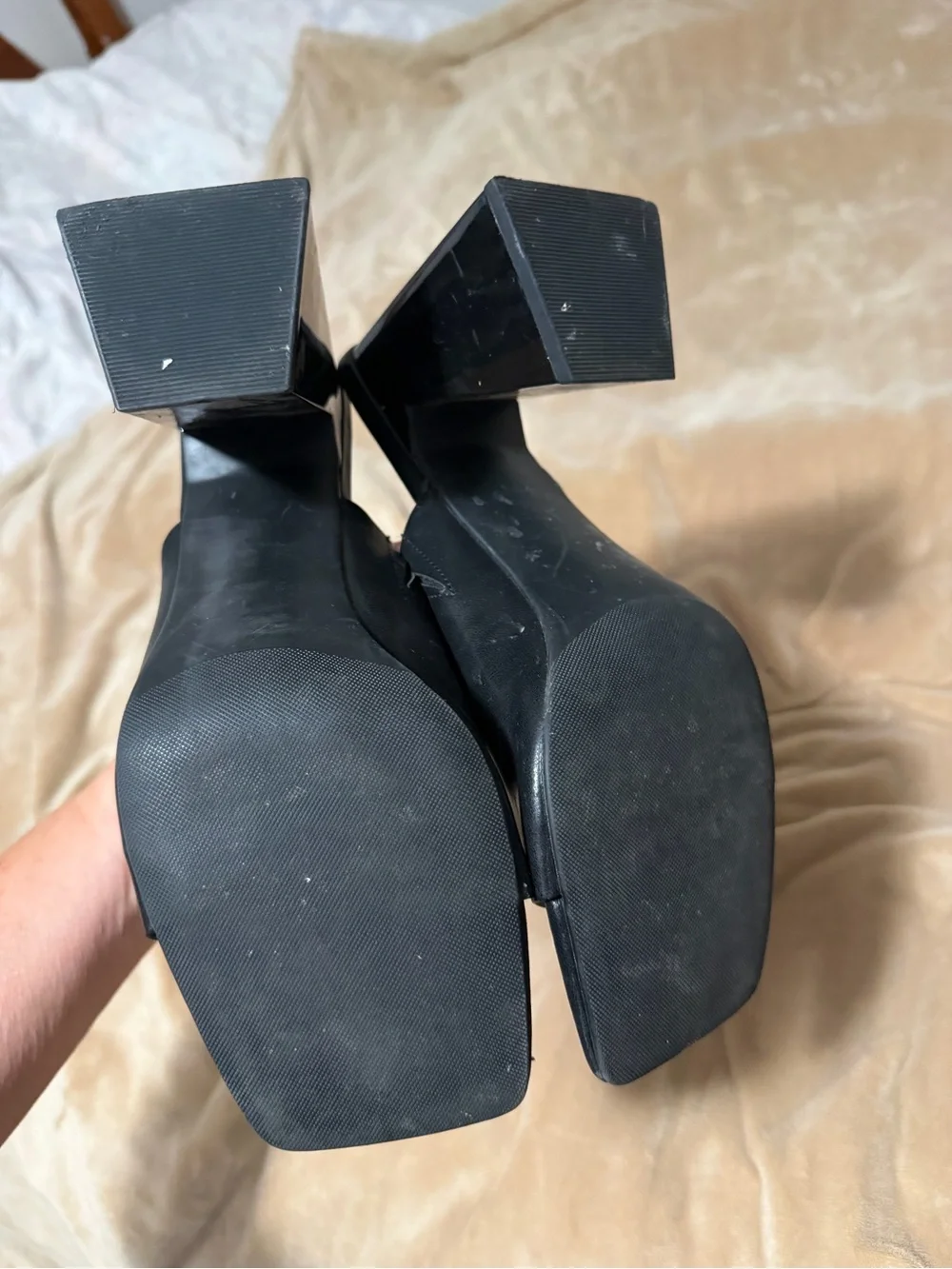 Abound Black Leather Block Heel Mule Women’s Size 8